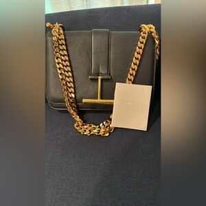 SOLD SOLD!!!!Gorgeous Tom Ford Black leather Tara Chain bag